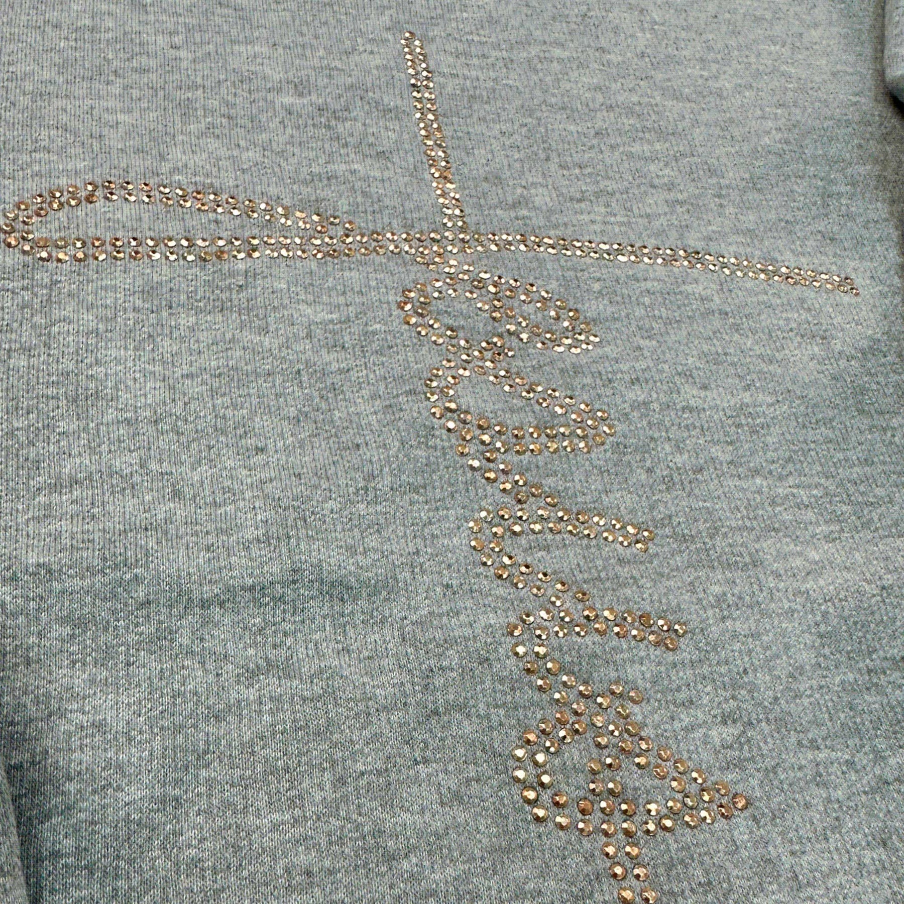 Moletom Cinza Jesus Strass