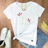 Camiseta Feminina Branca Paz e Amor
