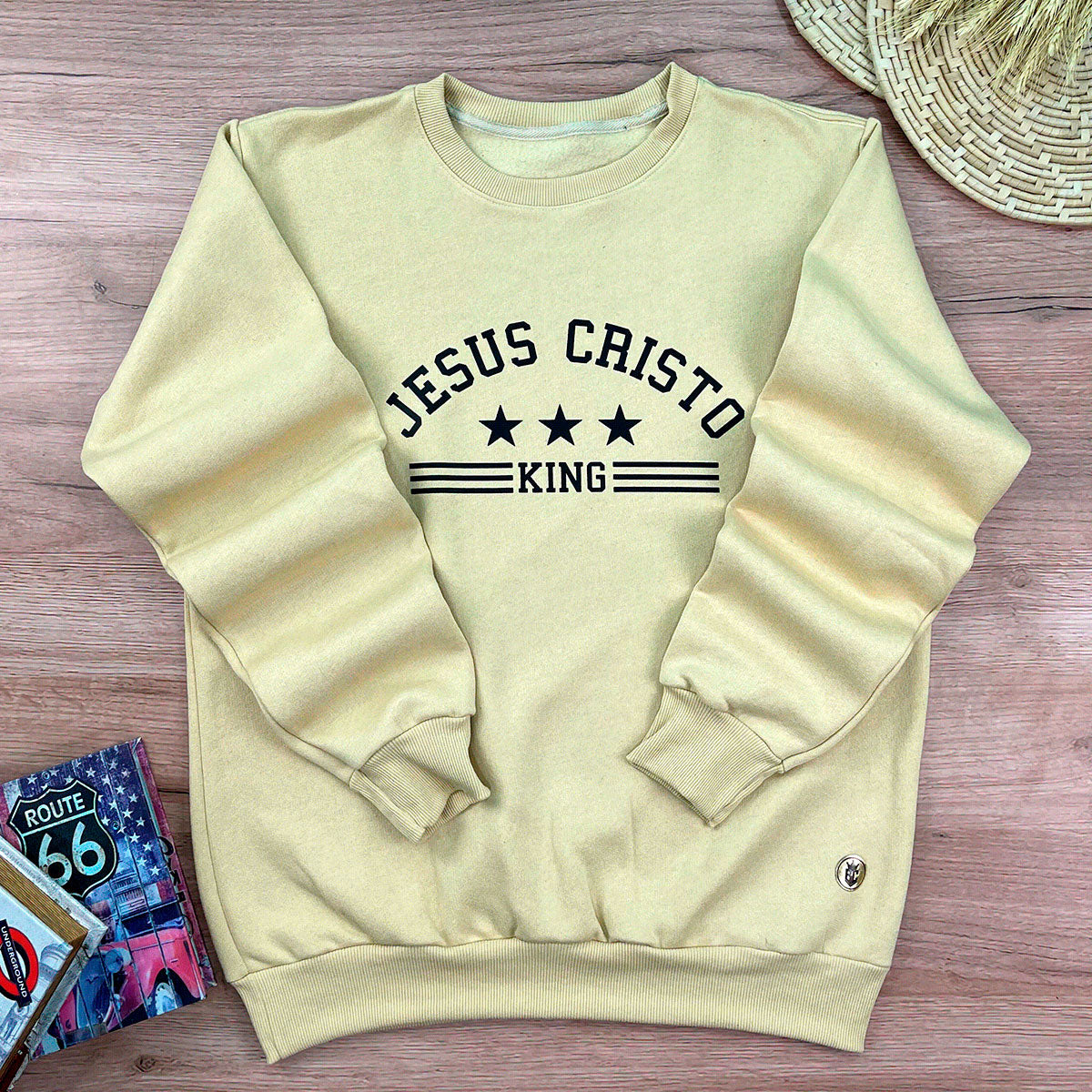 Moletom Caqui Jesus Cristo King