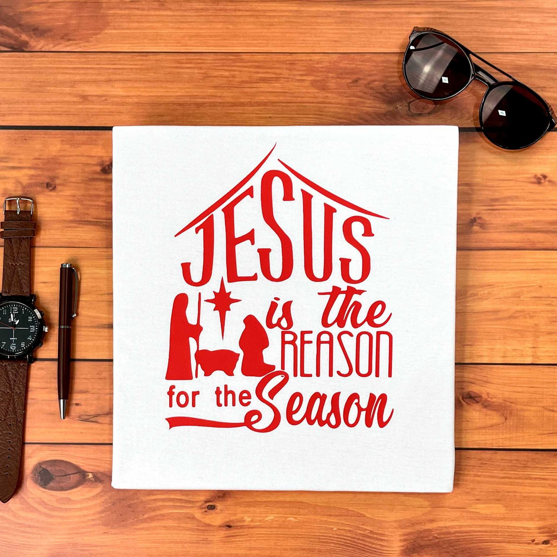 Camiseta Masculina Branca Jesus Is The Reason For The Casa