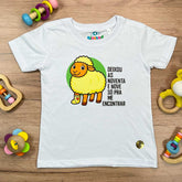 T-Shirt Infantil Branca Ovelha Deixou As Noventa E Nove