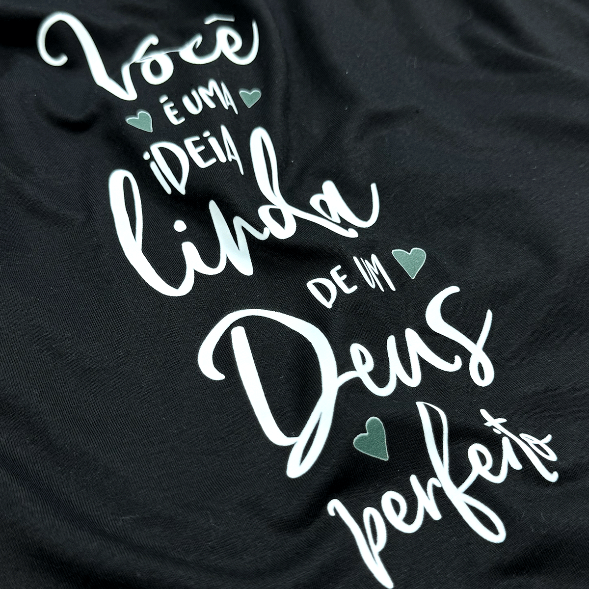 Camiseta Feminina Preta Você é Uma Ideia Linda