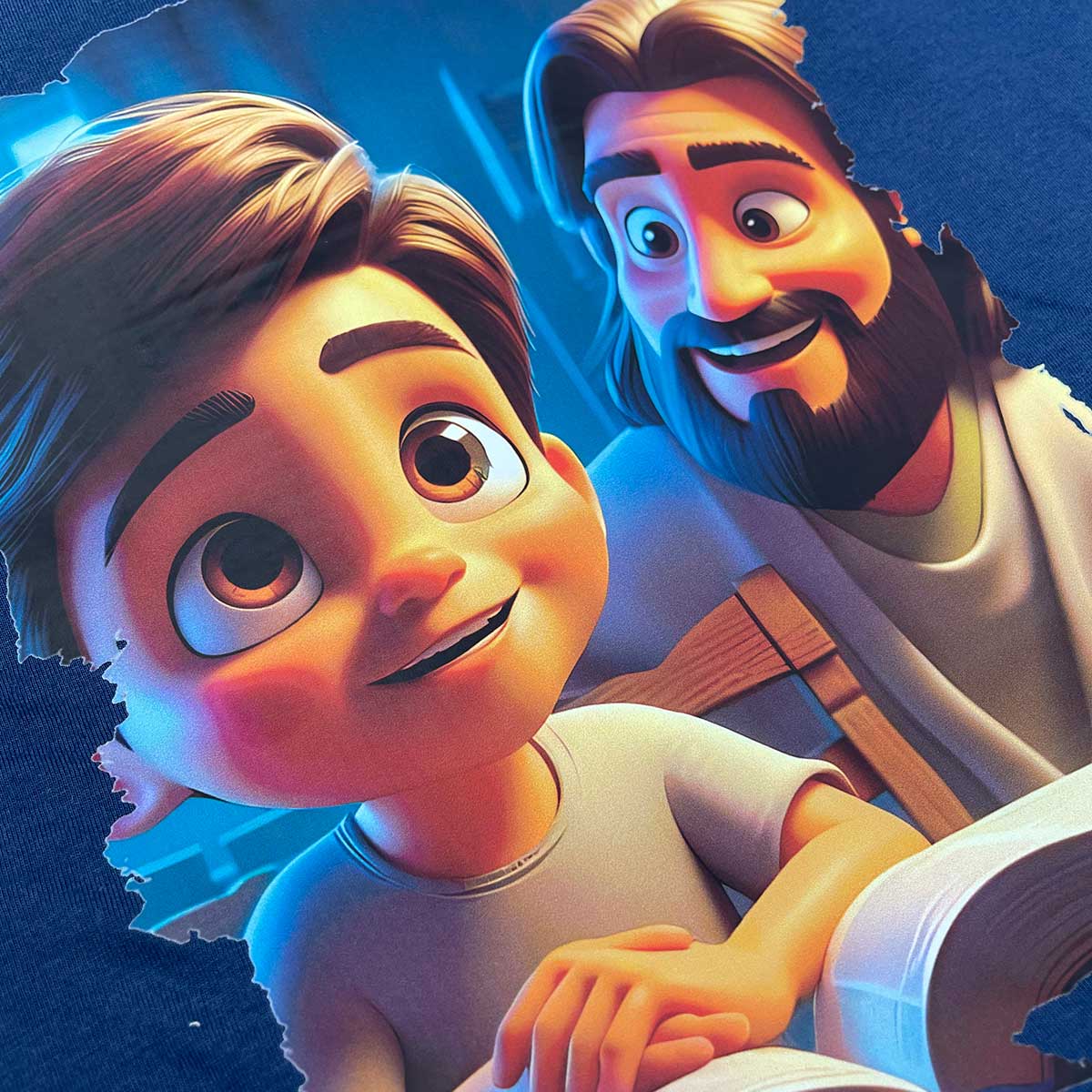 T-Shirt Infantil Azul Amigo Jesus