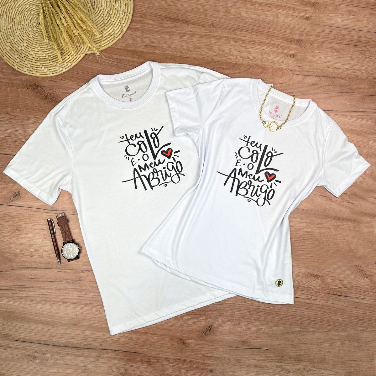 Kit Namorados Branca Teu Colo é o Meu Abrigo