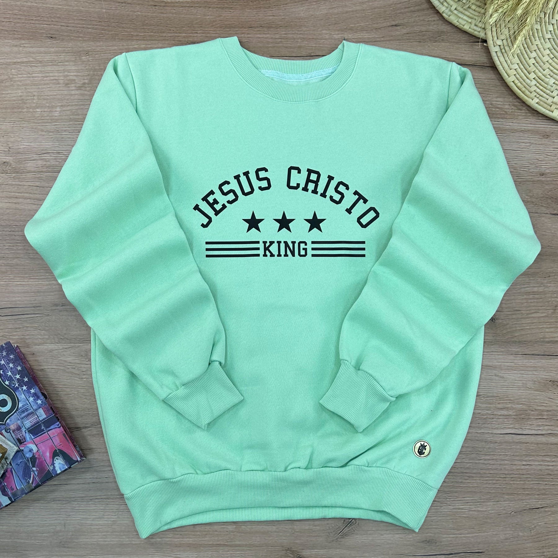 Moletom Menta Jesus Cristo King