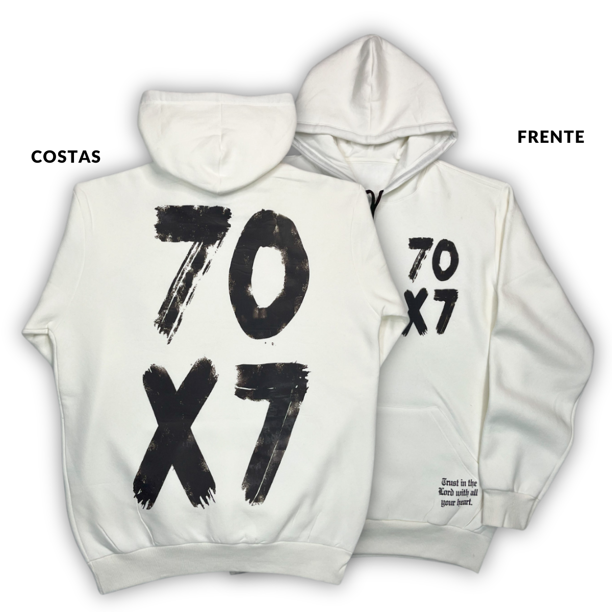 Moletom Canguru Com Capuz Off White 70X7