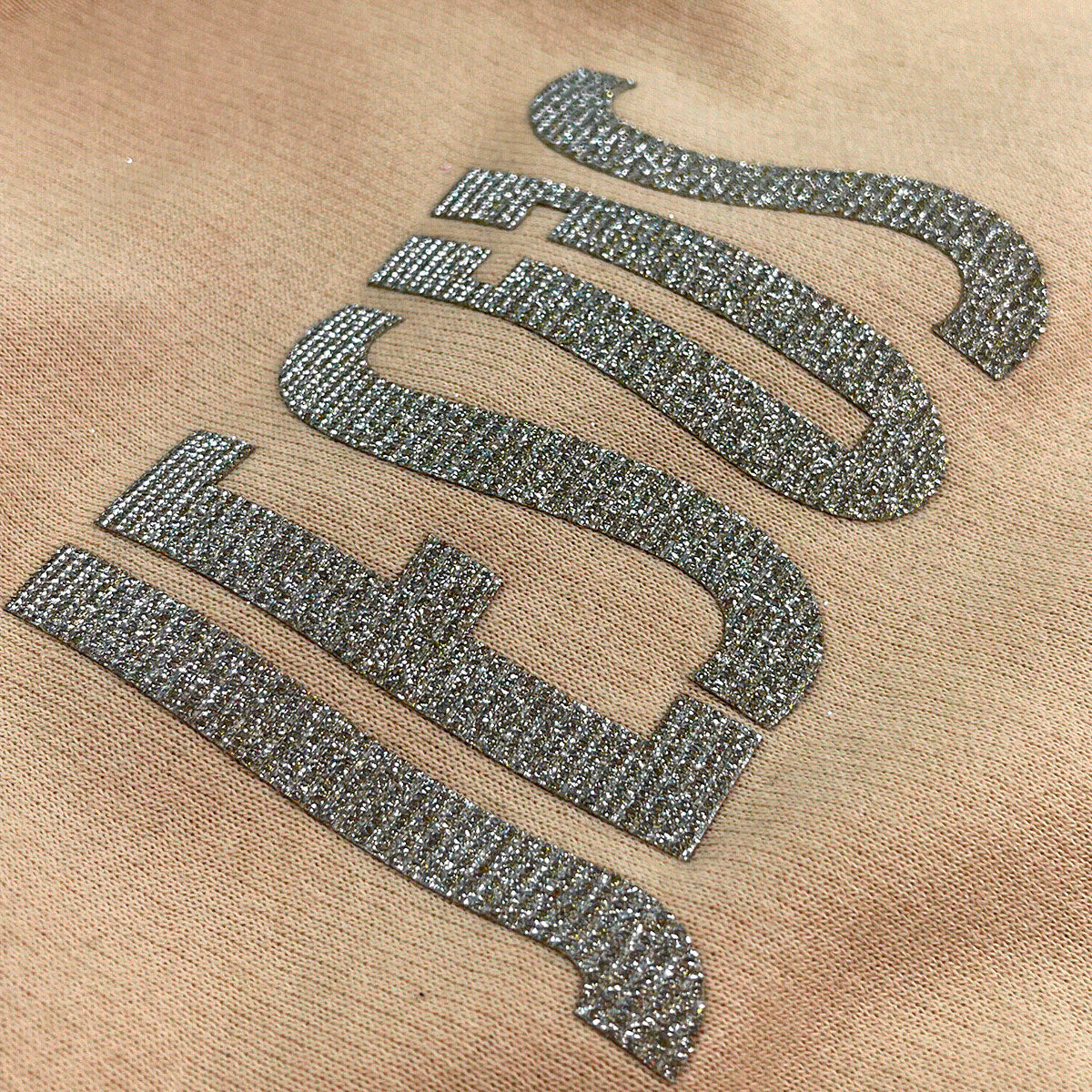 Moletom Caqui Jesus Cruz Glitter