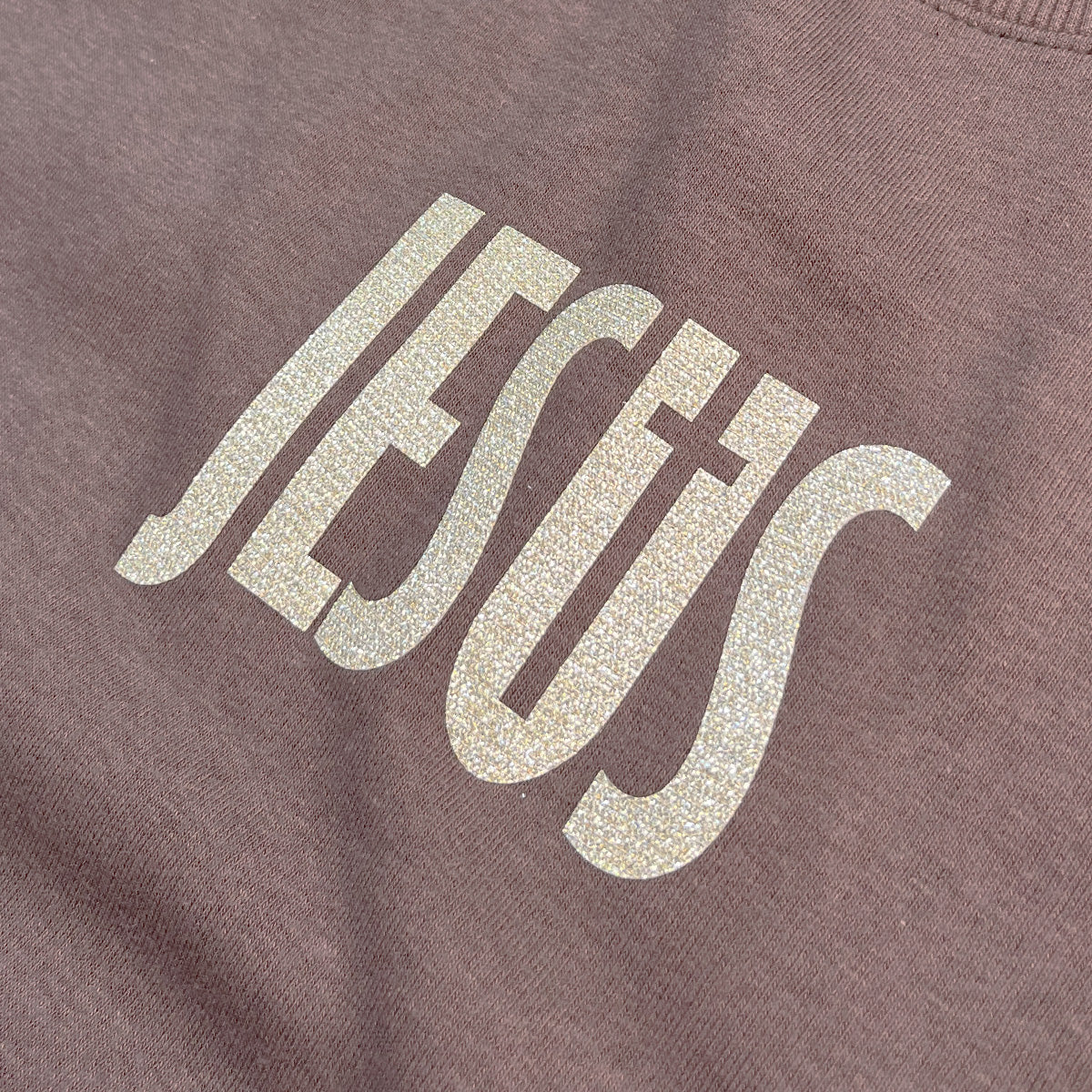 Moletom Marrom Jesus Cruz Glitter