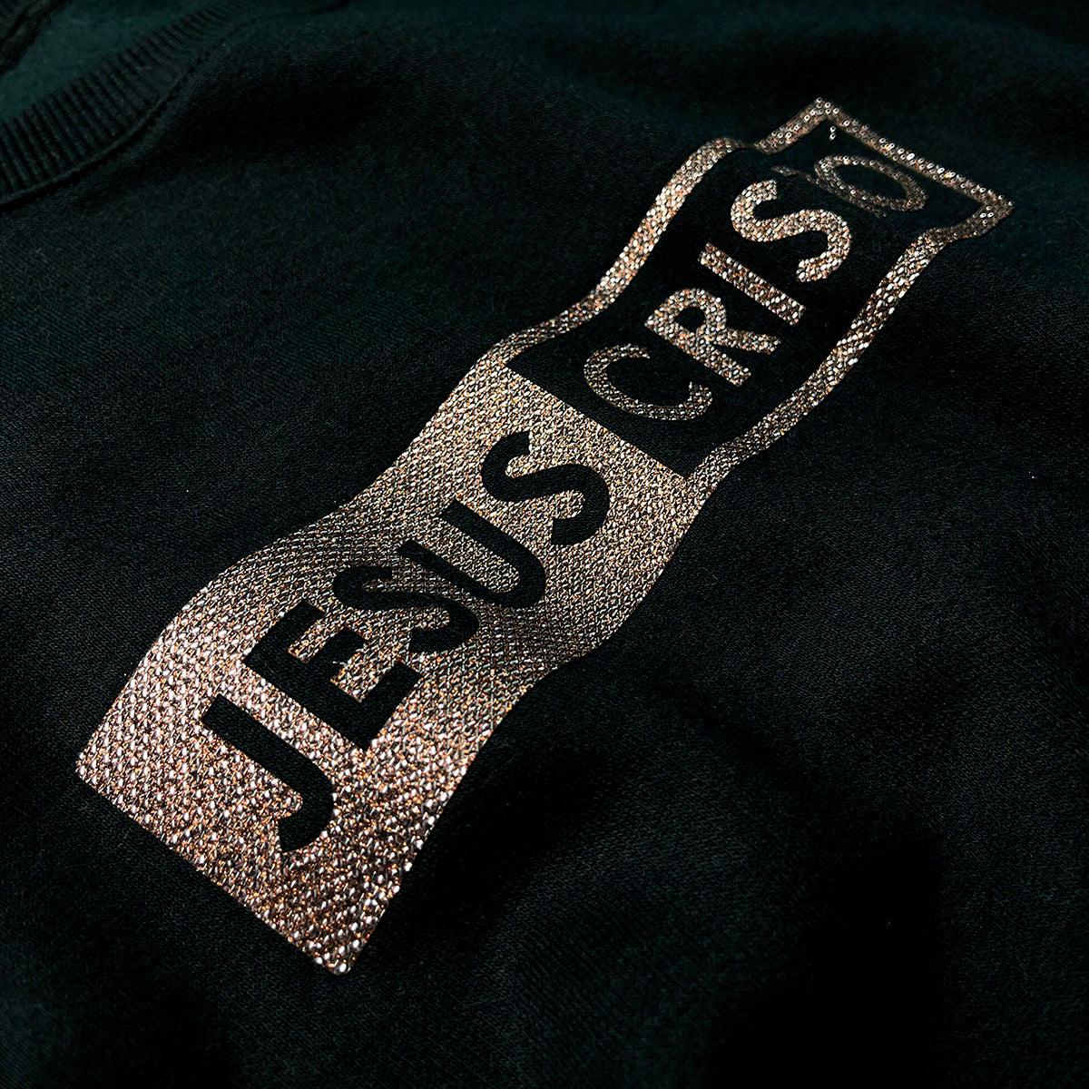 Moletom Preto Jesus Cristo Glitter