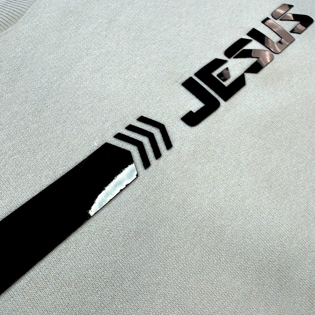 Moletom Off White Aplique Direção Jesus