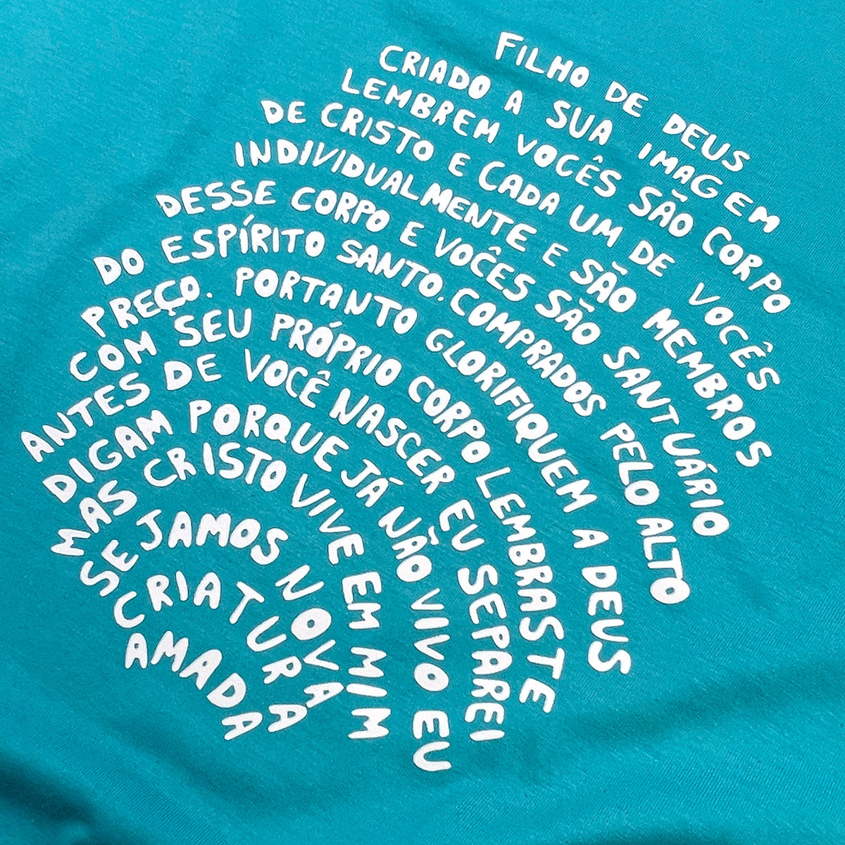 Camiseta Feminina Turquesa Digital Filho De Deus