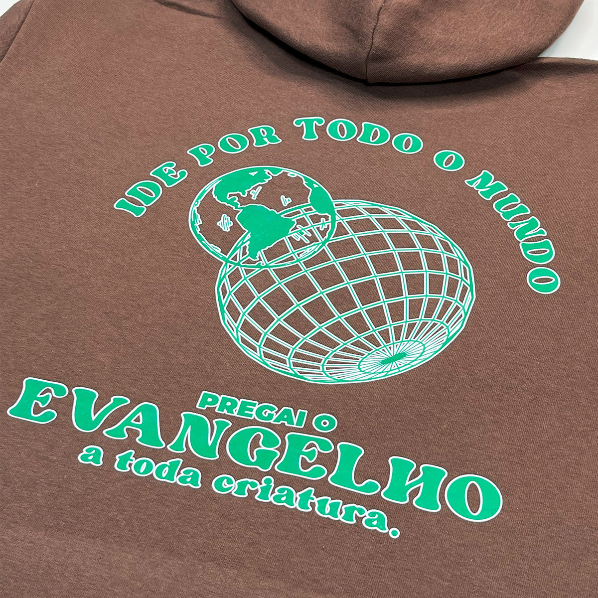 Moletom Canguru Com Capuz Marrom Ide Por Todo Mundo