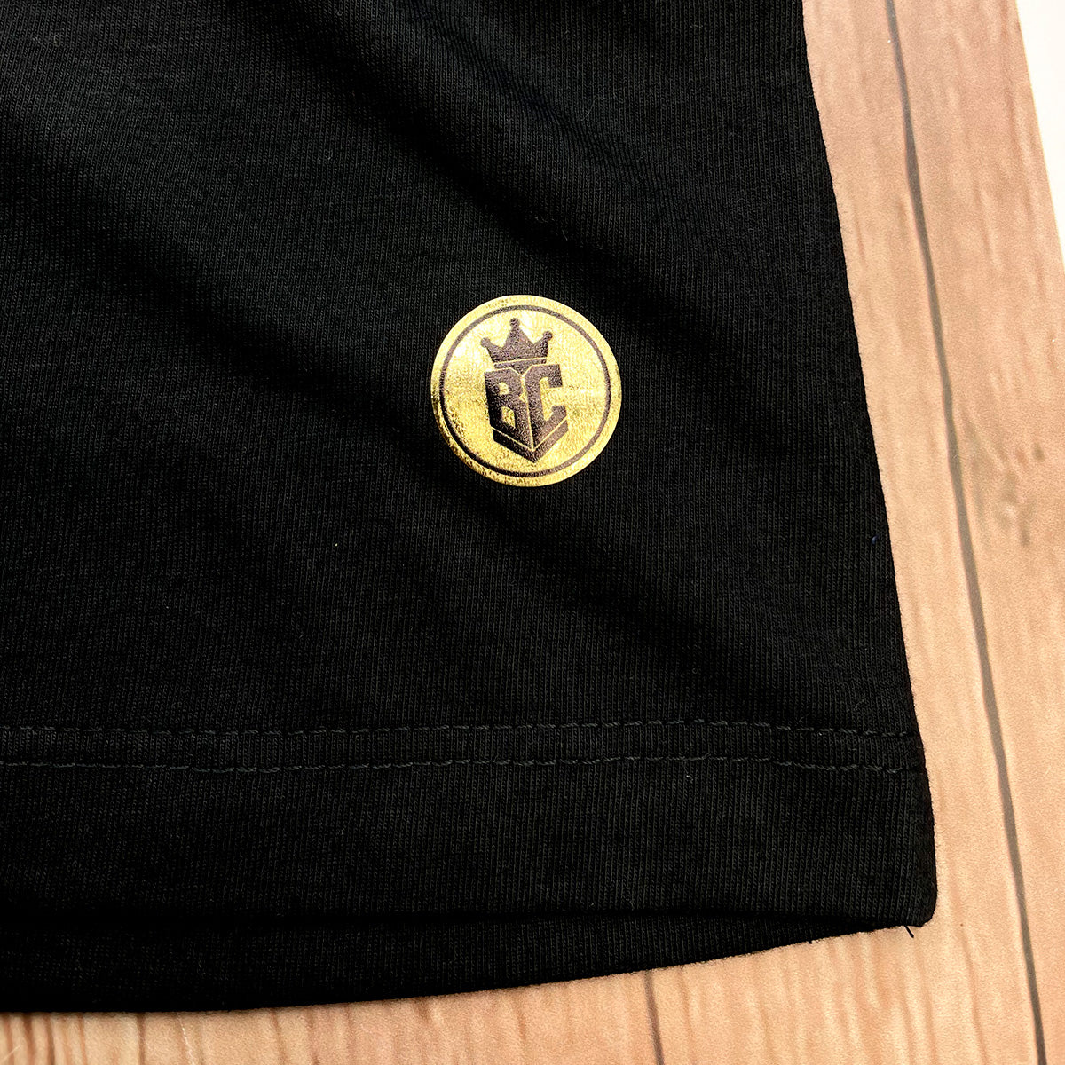 T-Shirt Infantil Preta Aplique Kids For Christ