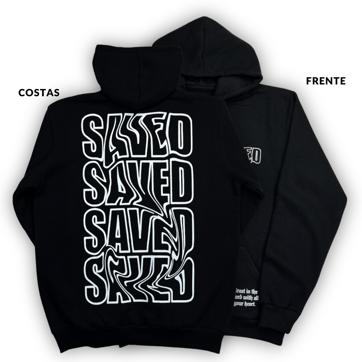 Moletom Canguru Com Capuz Preto Saved
