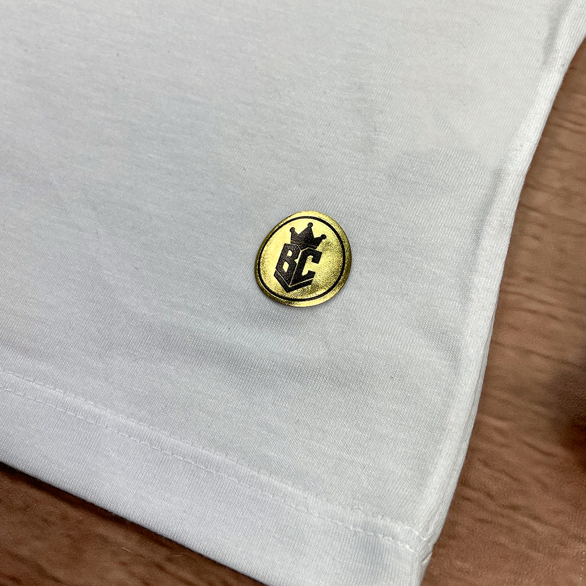 T-Shirt Infantil Branca Ele Faz Morada Em Mim!