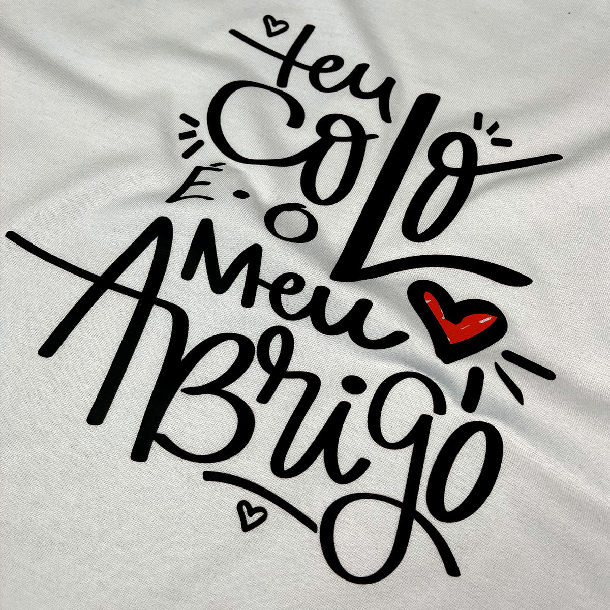 Kit Namorados Branca Teu Colo é o Meu Abrigo