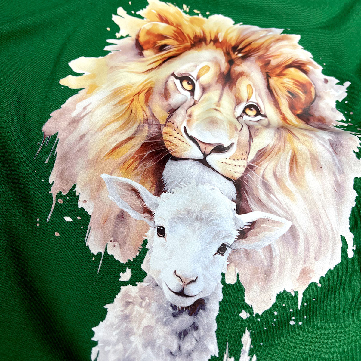 Camiseta Feminina Verde Leão E Cordeiro