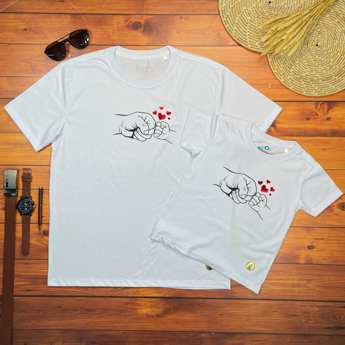 Kit Pai e Filho Branca Toque de Pai e Filho(a)