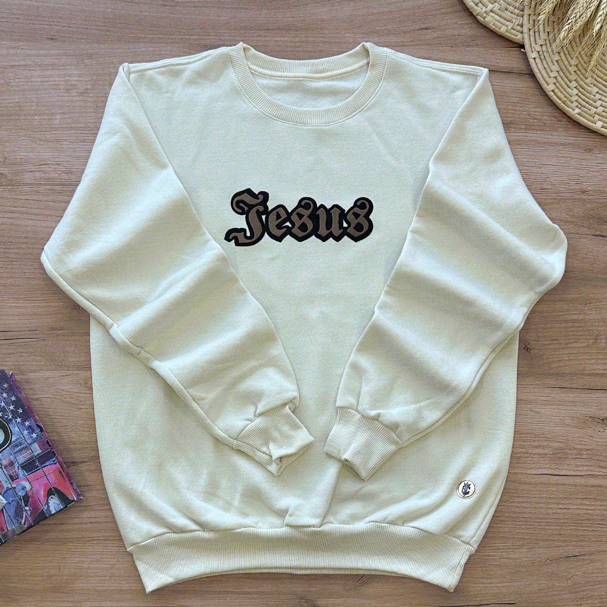 Moletom Off White Jesus Veludo