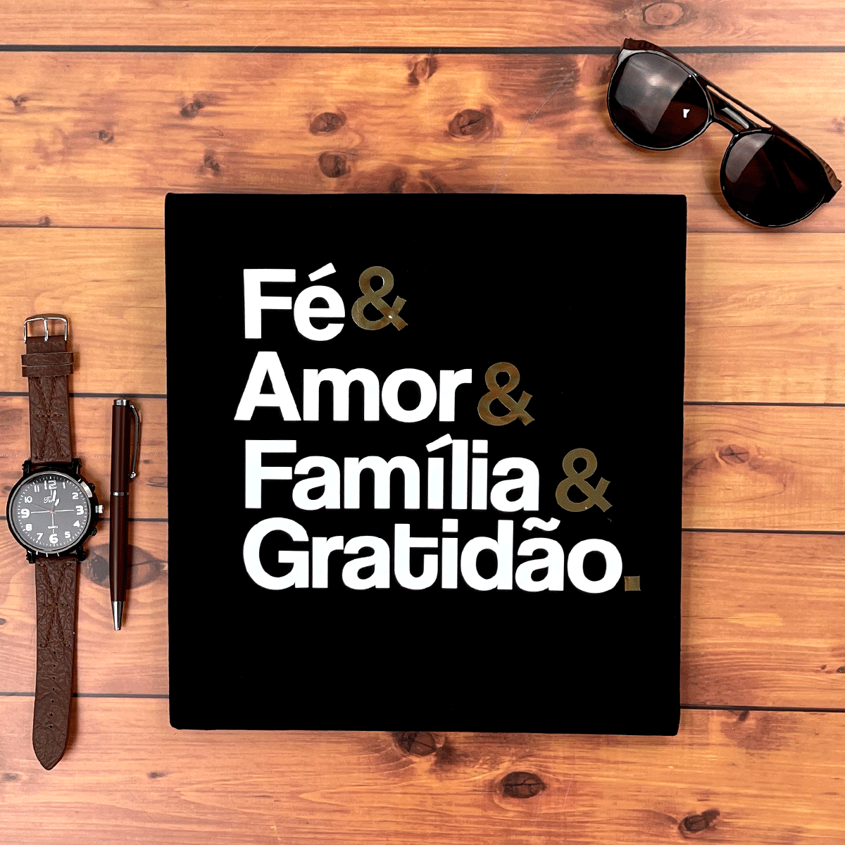 Camiseta Masculina Preta Fé & Amor