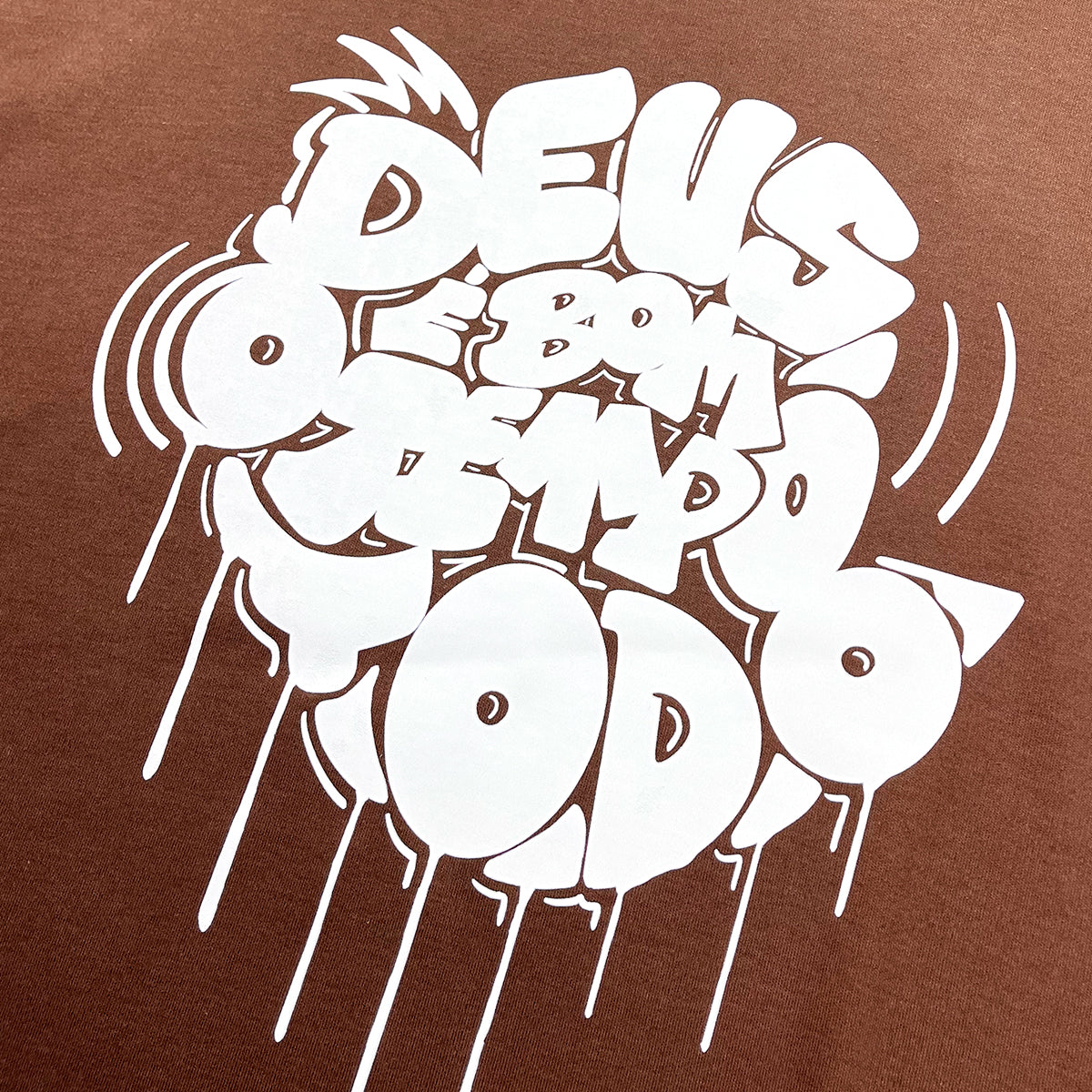 Oversized Marrom Deus É Bom O Tempo Todo