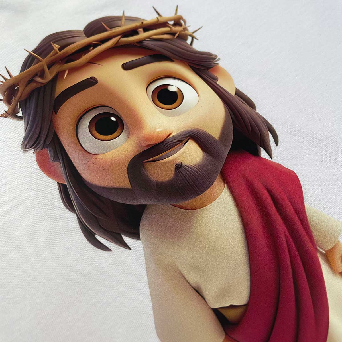 T-Shirt Infantil Branca Jesus Desenho