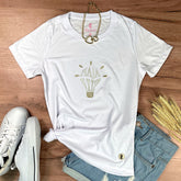 Camiseta Feminina Branca Haja Luz