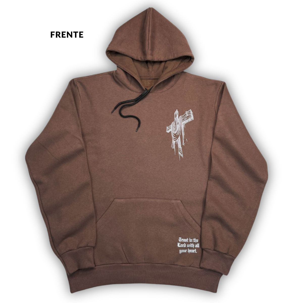 Moletom Canguru Com Capuz Marrom Foi Por Você!