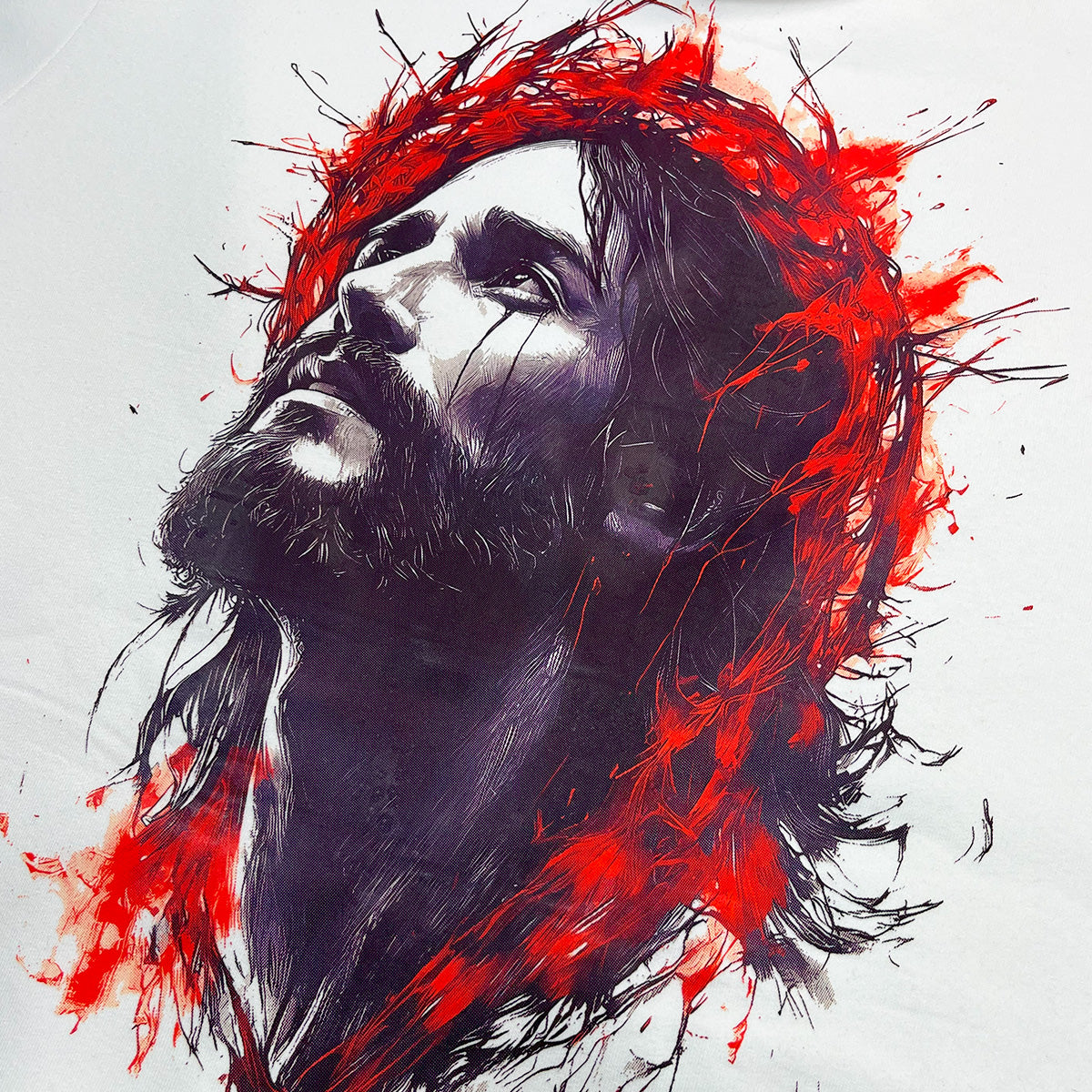 Moletom Canguru Com Capuz Off White Jesus Chorou