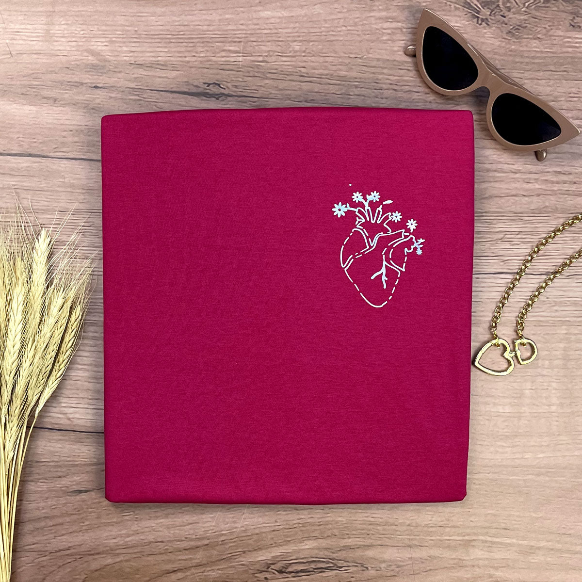 Camiseta Feminina Pink Coração