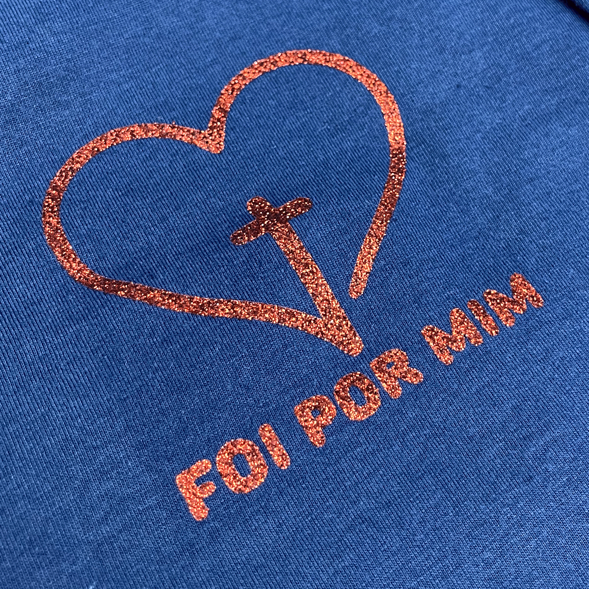 Camiseta Feminina Azul Foi Por Mim