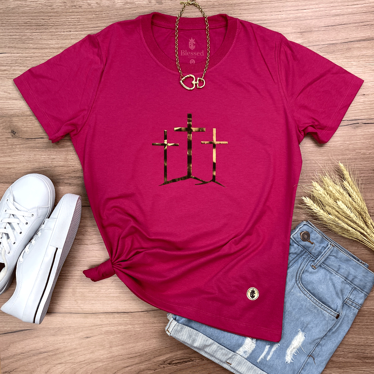 Camiseta Feminina Pink Calvário