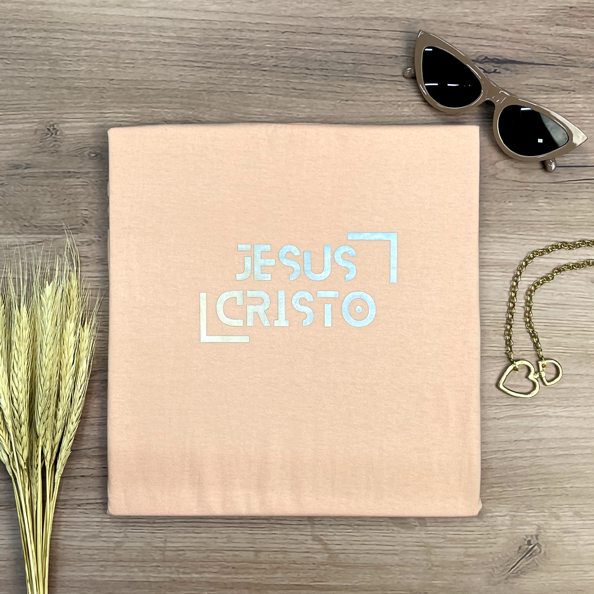 Camiseta Feminina Salmão Jesus Cristo Holográfico