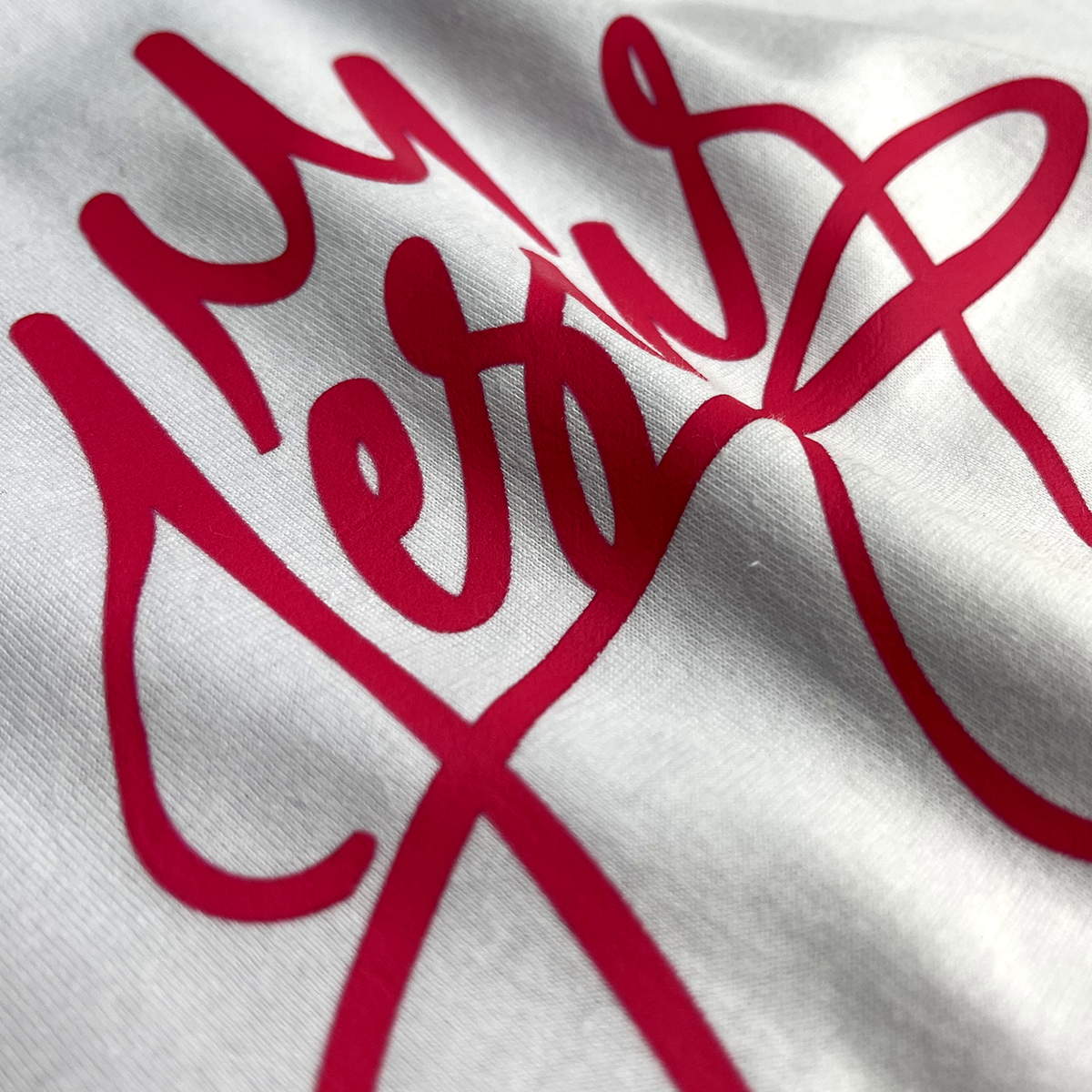 Camiseta Feminina Branca Jesus Coroa