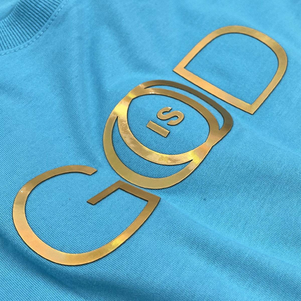 Camiseta Feminina Turquesa God is Good