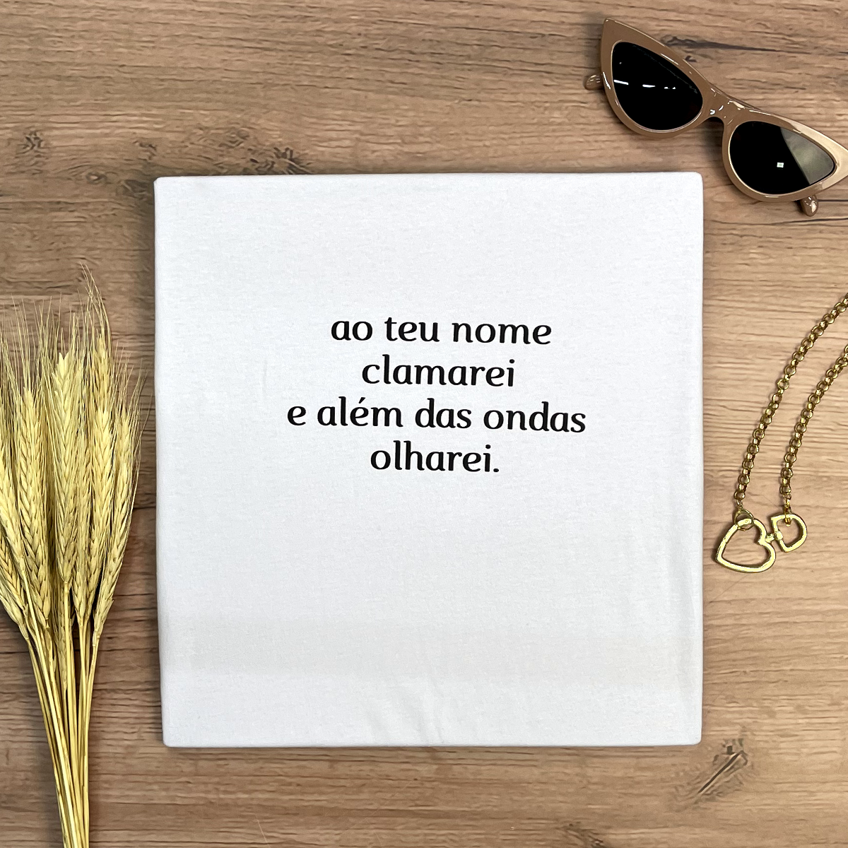 Camiseta Feminina Branca Ao Teu Nome Clamarei