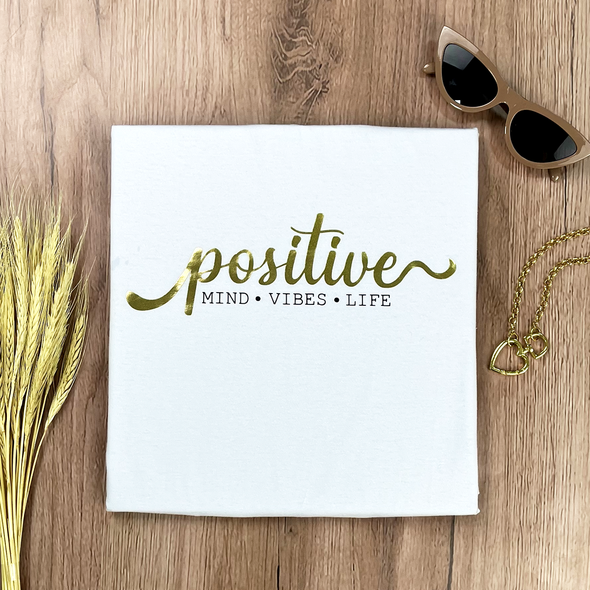 Camiseta Feminina Branca Positive