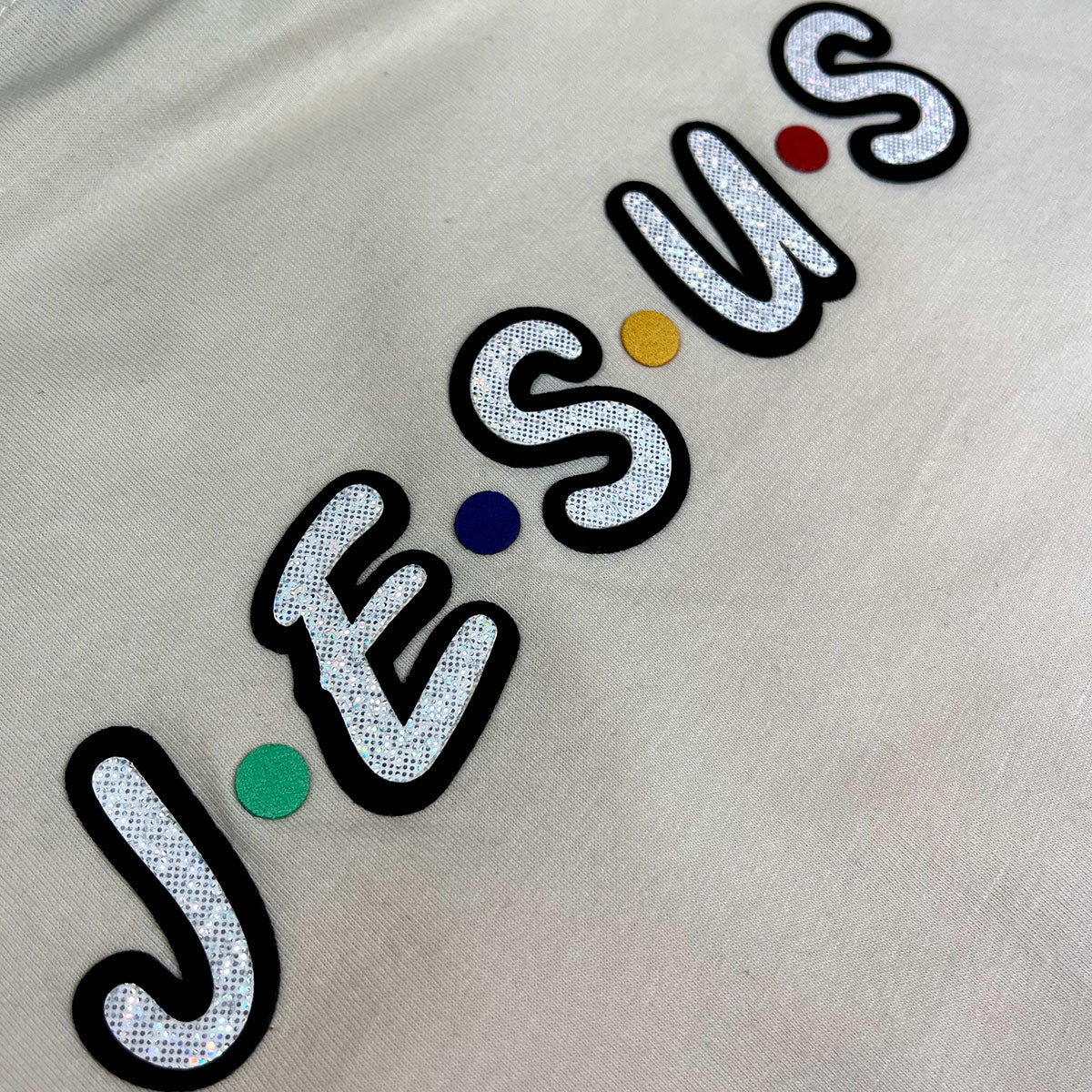 Camiseta Masculina Off White Aplique J.E.S.U.S