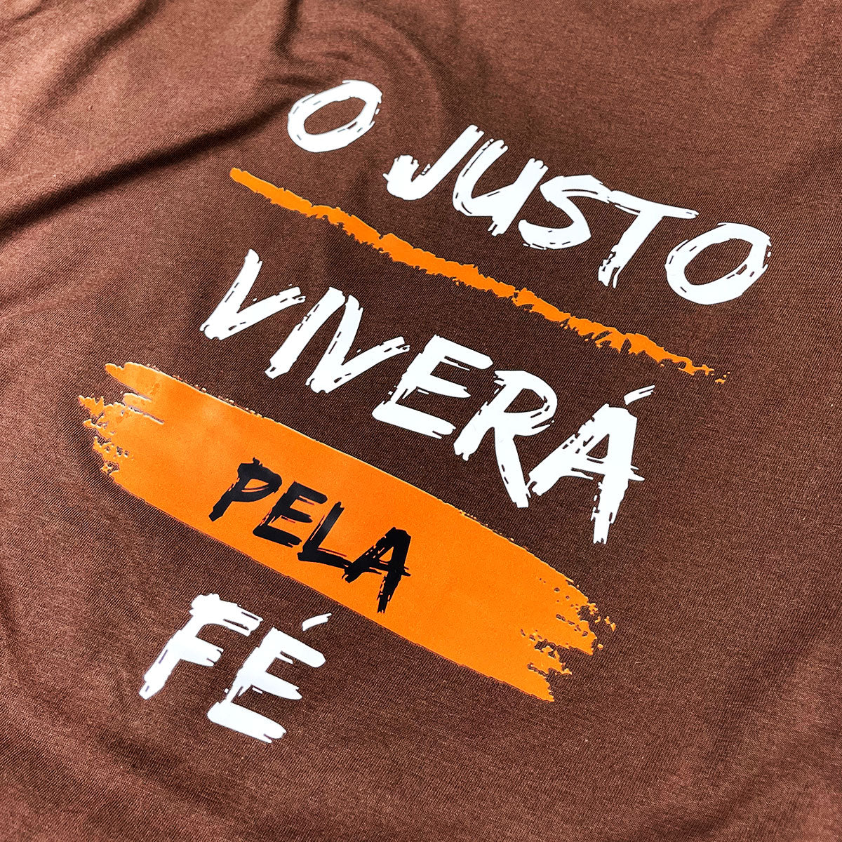 Camiseta Masculina Marrom O Justo Viverá Pela Fé