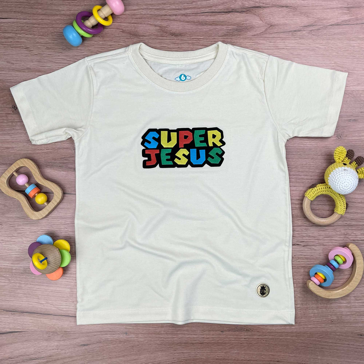 T-Shirt Infantil Off White Super Jesus