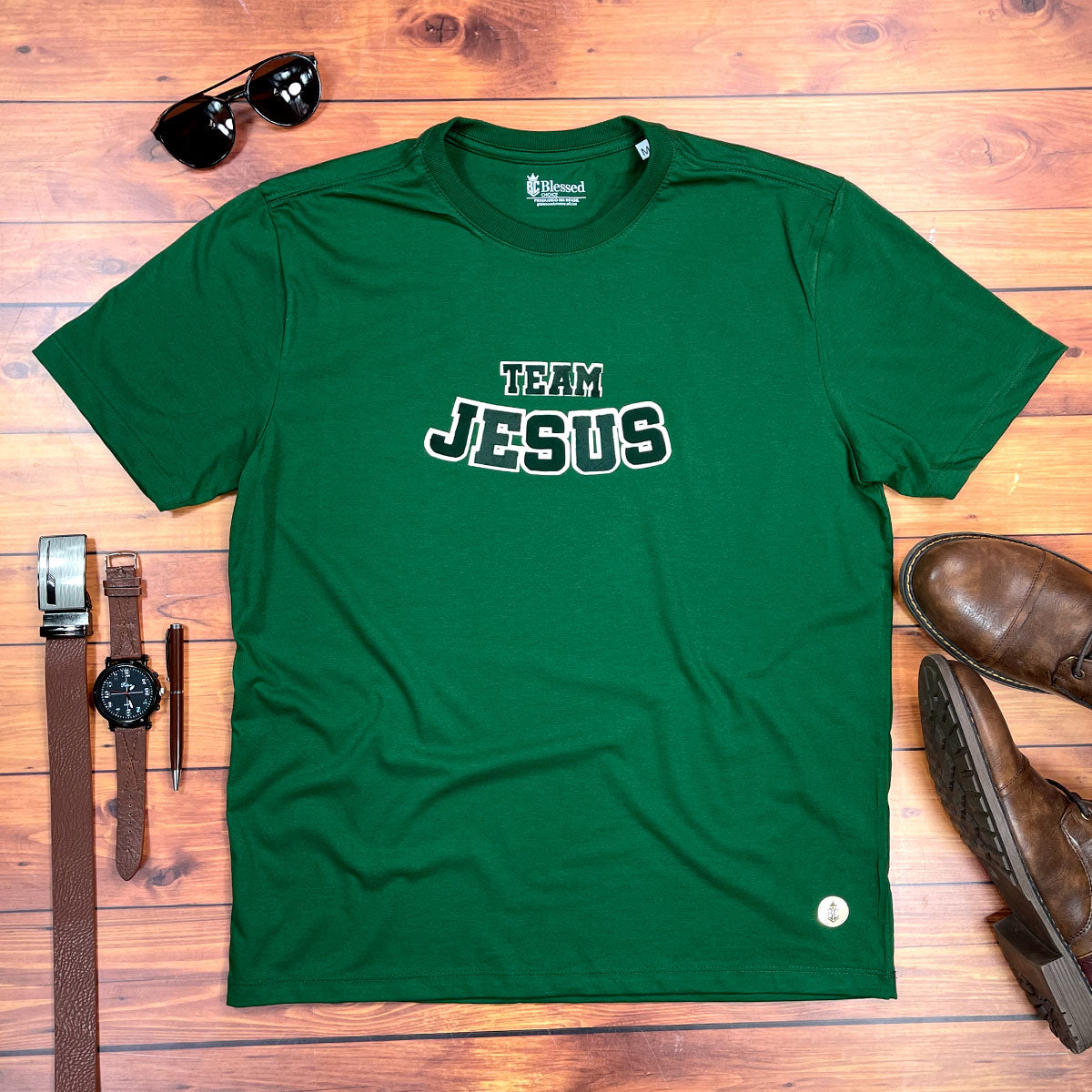 Camiseta Masculina Verde Team Jesus