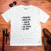 Camiseta Masculina Off White + Perdão - Rancor