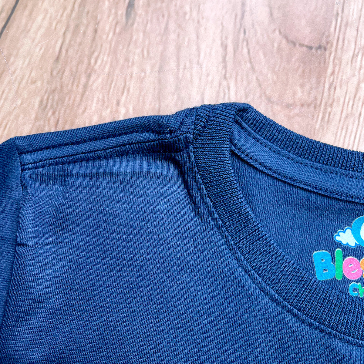 T-Shirt Infantil Azul Seja Sal e Luz
