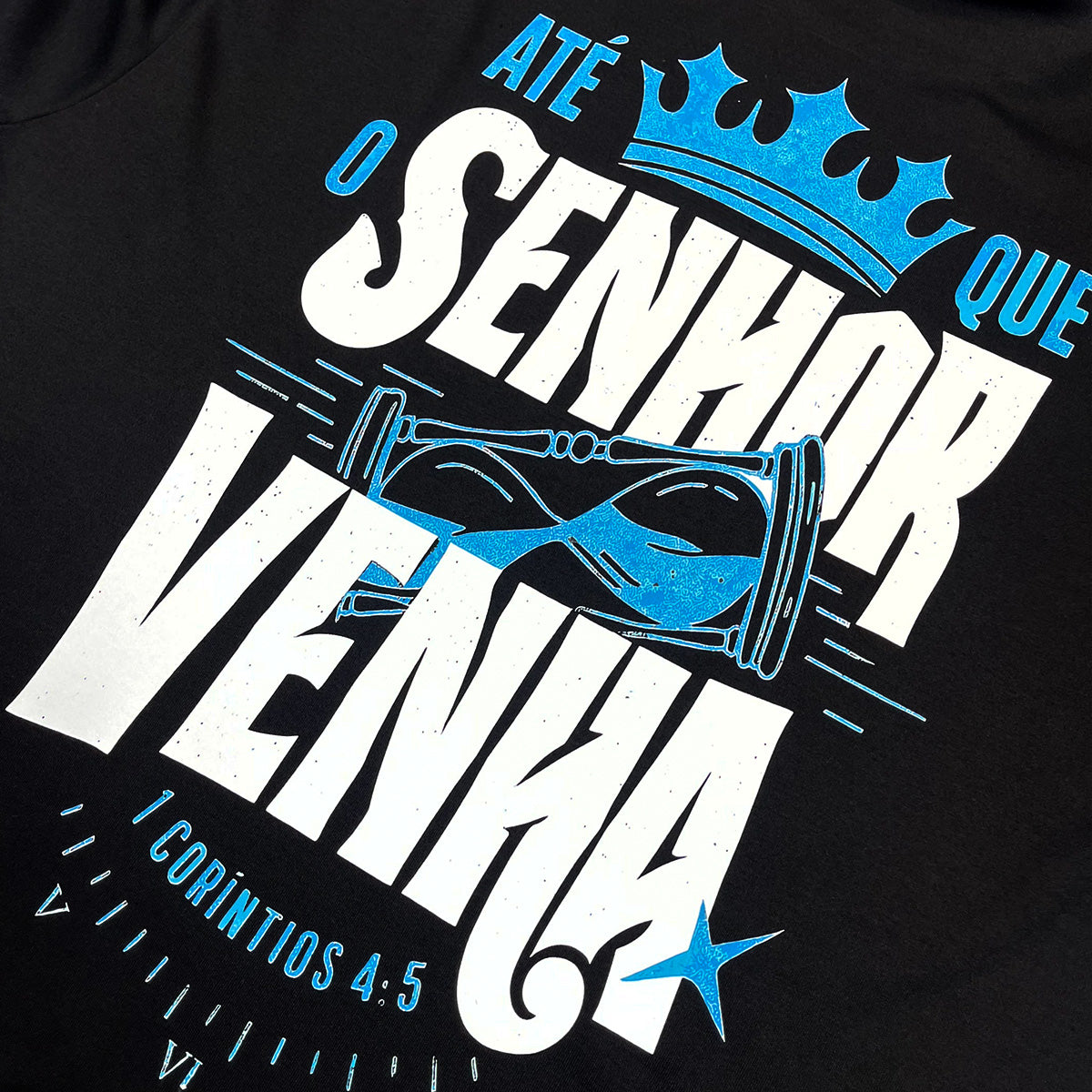 Oversized Preta Full Até que o Senhor Venha