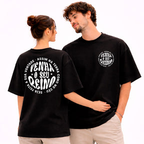 Oversized Preta Venha o Seu Reino