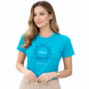 Camiseta Feminina Turquesa Timóteo Eles Podem, Você Não. 