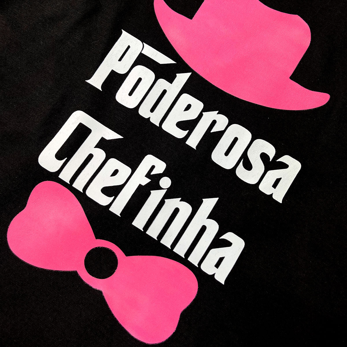 T-Shirt Infantil Preta Poderosa Chefinha