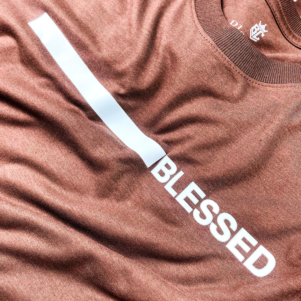 Camiseta Masculina Marrom Blessed