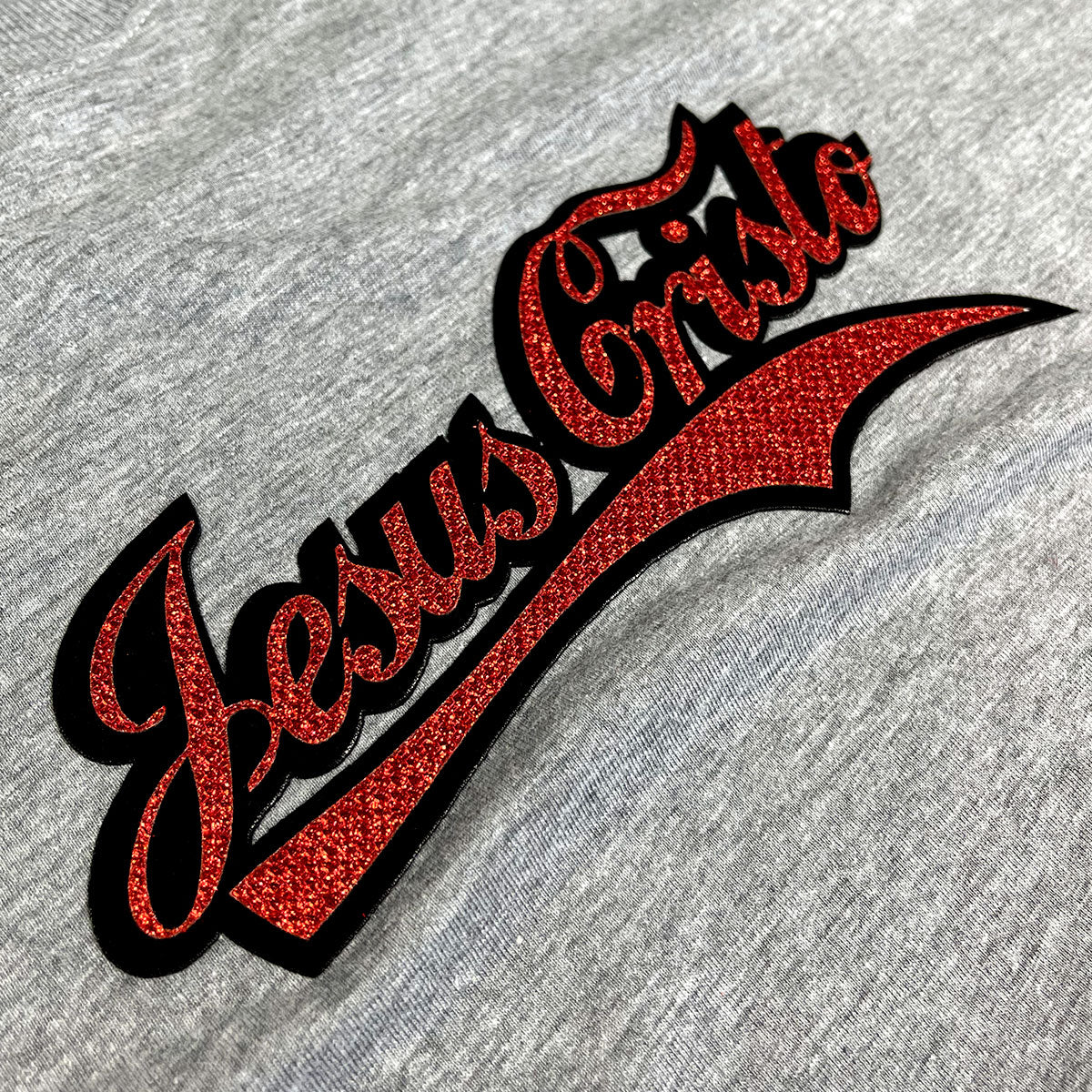 Camiseta Masculina Cinza Jesus Cristo Cola
