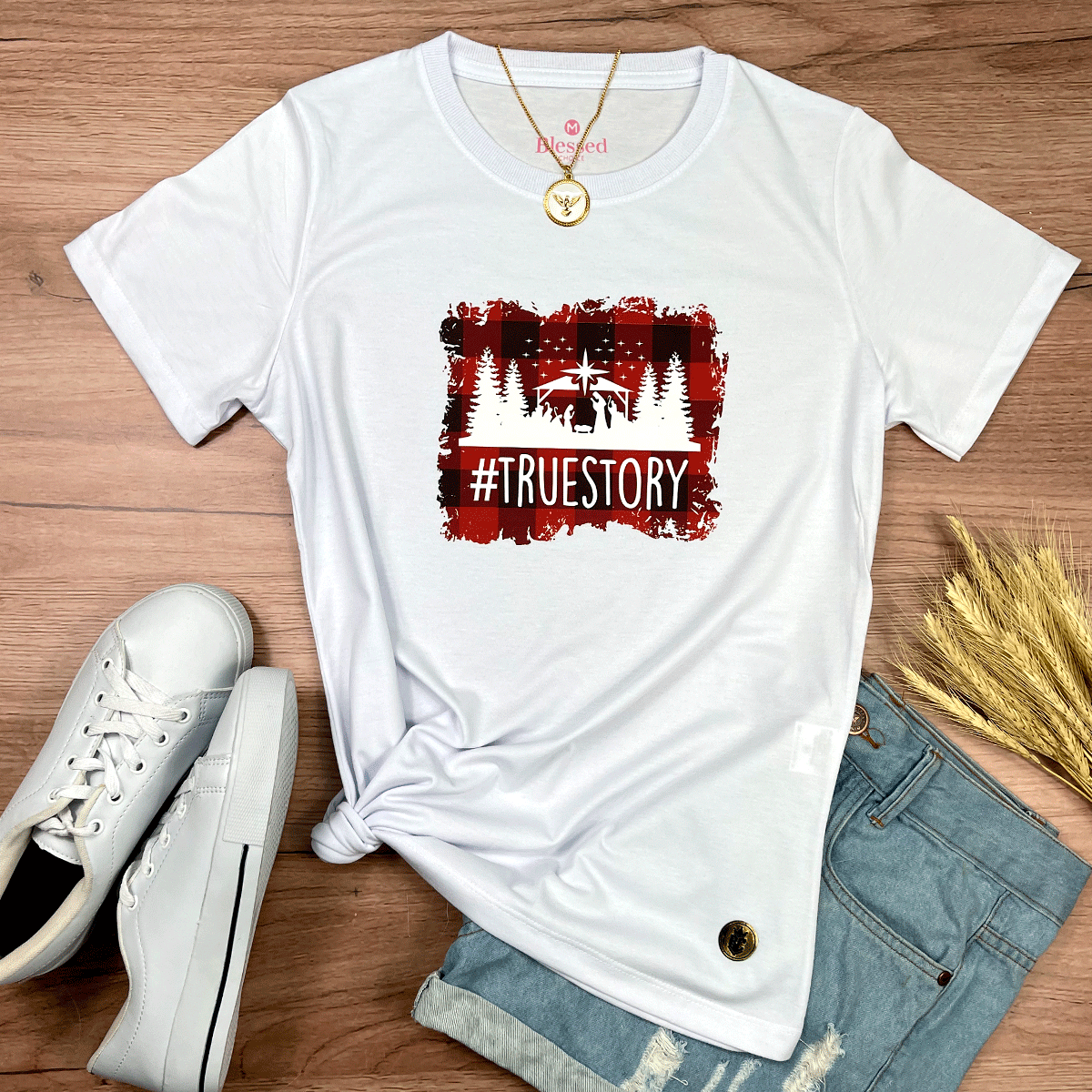 Camiseta Feminina Branca Truestory